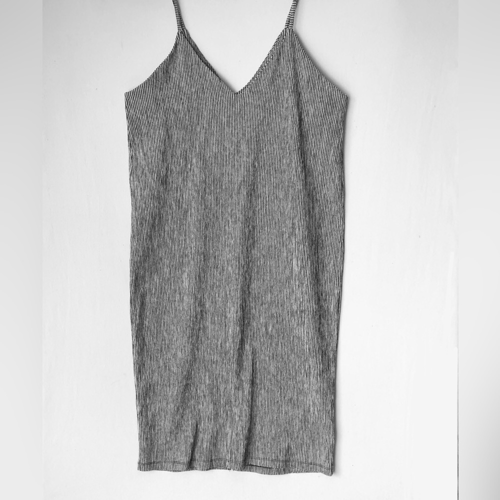ZARA Dress Size XL Spaghetti Sleeveless Mini Slip Plaid